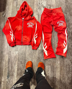 Ensemble de pantalons de survêtement à capuche pour hommes de haute qualité Costume de sport avec logo personnalisé pour la piste de jogging comprend un pantalon Survêtements deux pièces - Product Image 3