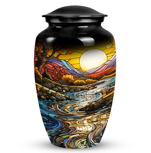 Leaf Cremation <b>Urns</b> <b>Large</b> Adult Men American/European Eco-Friendly Customizable Decorative <b>Urn</b> for Human Ashes Memorial 10inch - Product Image 3