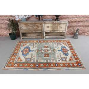 พรมวินเทจ ขนาด 0.4x6 ฟุต สีส้ม พรมเปอร์เซียทำจากขนสัตว์ - Product Image 3