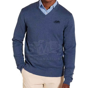 Sweat-shirt à col en V en coton mélangé pour hommes, respirant, tenue décontractée, molleton lourd pour hommes - Product Image 1