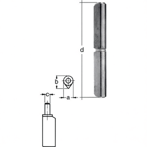 Profilé en acier brillant de 120 mm avec axe de 9 mm pour clôtures et portails - Product Image 3