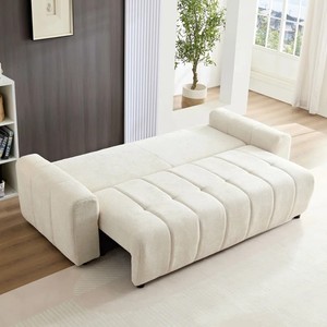 <strong>Cheap</strong> Two <strong>Seater</strong> Sleeper Couch <strong>Sofa</strong> <strong>Bed</strong> Folding Beige Small <strong>Bed</strong> <strong>Sofa</strong> Furniture Modern for Living Room - Product Image 2