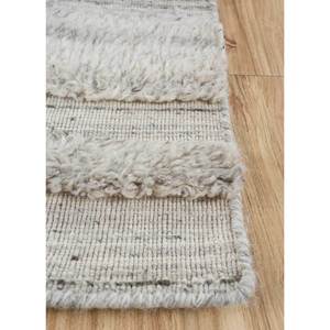 Alfombra Contour Ivory Tejida a Mano de Lana, Algodón Orgánico, Jacquard, Yute, Rayas, Rectangular para Pasillo, 9x12-Hwl-74 - Product Image 4