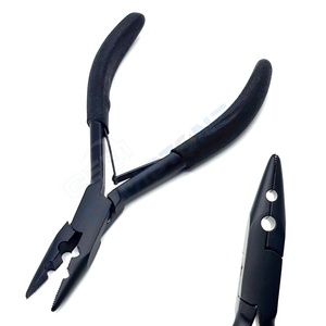 Pince à sertir professionnelle à 2 trous pour extensions de cheveux, 5,5 pouces, pour micro-anneaux et nano-perles, idéale pour salon - Product Image 2