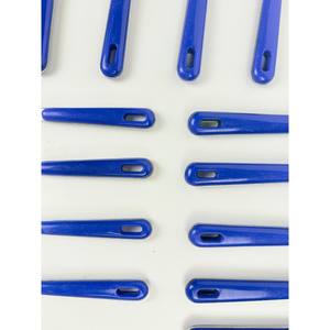 Juego de cubiertos de acero inoxidable Vintage 1970s, 22 piezas | Asas de plástico Azul | Juego de cubiertos retro moderno de mediados de siglo - Product Image 4