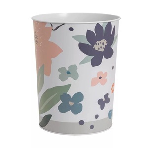 ถังขยะโลหะพิมพ์ลายดอกไม้สำหรับบ้านถังขยะโลหะไม่เหมือนใครสำหรับสำนักงานถังขยะในห้องน้ำสำหรับห้องครัว - Product Image 6