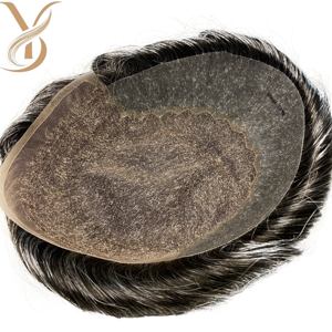 Perruque en gros, cheveux raides, toupet pour hommes, perruque 100% cheveux naturels, toupet en cheveux indiens Q6 - Product Image 4