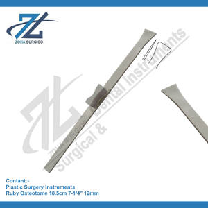 RUBY Osteotome 18.5cm 12mm lame double biseautée base droite ou légèrement incurvée fabricant d'instruments chirurgicaux Pakistan - Product Image 2