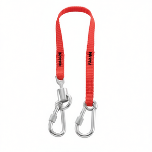 Cordon de sécurité Facom 20 cm en acier inoxydable avec mousqueton à ressort de 50 mm et mousqueton à vis de 60 mm – Outil à main - Product Image 2