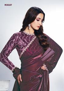 Bollywood Designer porter Saree de créateur indien avec des perles pures, travail manuel, travail de séquence, mariage pakistanais et saree de fête - Product Image 2