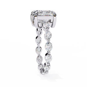 Bague en diamant de laboratoire taille princesse de 2,50 carats certifiée IGI, or 18 carats, bijoux de fiançailles et de mariage éthiques - Product Image 6