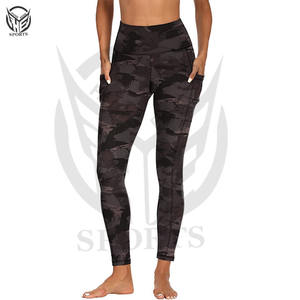 Leggings Deportivos de Cintura Alta para Mujer con Bolsillos, Control de Abdomen, Elásticos en 4 Direcciones, Ideales para Yoga, Precio al por Mayor - Product Image 1