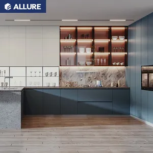 Allure גואנגדונג עיצוב מדגם חם אירופאי סגנון חלבית מטר מזג זכוכית diy מטבח ארון דלתות מחיר