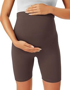 Short de maternité taille haute élastique pour femme enceinte, coupe ajustée, respirant, avec compression - Product Image 2