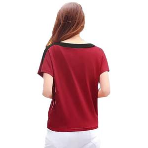 Etiqueta privada personalizar logotipo impreso cuello redondo transpirable mujeres Camisetas Personalizadas Impresión camiseta en blanco - Product Image 6