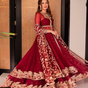 ชุดส่าหรีผ้าฝ้ายปักสีขาว,ชุดส่าหรีอินเดียชุดงานเลี้ยงแต่งงาน - Product Image 2