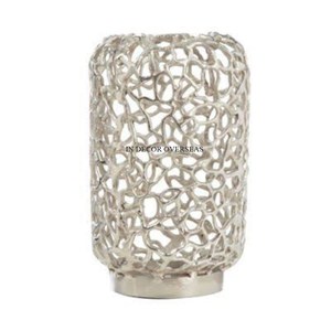 Aspecto atractivo Diseñador antiguo Plata Brillante Pulido Heavy Duty Metal Florero Mesa Centro de mesa Decoración en el precio más bajo - Product Image 5