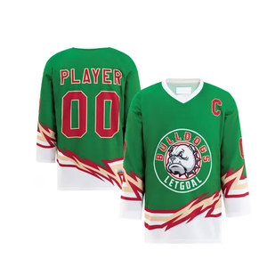 Custom Neutral Dark Green Ice Hockey Jersey Printing Professional Ice Hockey Factory Service - Product Image 1