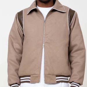 2024 conception personnalisée hommes Double réglable Streetwear laine veste XL taille université veste coton cuir veste Style OEM conception - Product Image 4