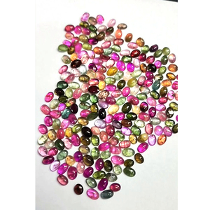 980 piezas cabujón de turmalina múltiple natural pera ovalada de alta calidad 4x3mm 9x7mm tamaños verde rosa 652 Cts lote US $304 Iroc Sales - Product Image 6