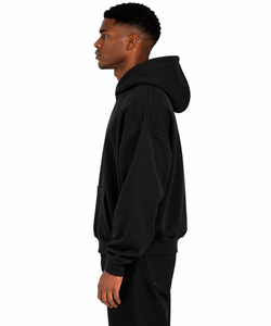 Sudadera con Capucha Icónica de Invierno para Hombre, Ropa de Estar por Casa, Atuendo Informal para Fin de Semana, Forro Polar, Polialgodón, Corte Holgado, Diseño con Bolsillos - Product Image 3