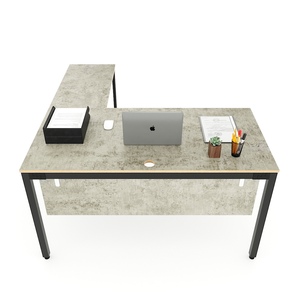 Uconcept HBUC049 L-Shaped Minimalist Office <b>Desk</b> 140cm Main Tabletop with MDF for Hospital Use - Product Image 2