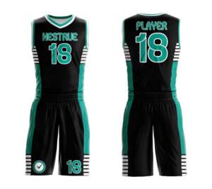 Ensemble de maillot de basket-ball personnalisé avec impression par sublimation, short, vêtements d'équipe, respirant, léger, séchage rapide, 100% polyester - Product Image 1