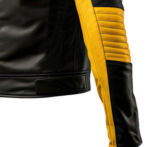 OEM Custom Design Men's Slim Fitness Genuine Leather Jacket <b>Stand</b> Collar Anti-Wind Lapel Zipper Fashionable Waterproof - Product Image 6