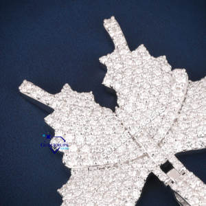 Hip hop helado 925 plata esterlina moissanite mariposa colgante hecho a medida VVS claridad pasó probador de diamantes - Product Image 4