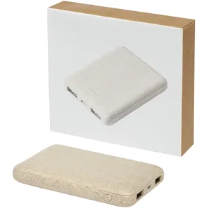 Power Bank Ecologico Promozionale Asama in Paglia di Grano, Gadget Ecosostenibili - Product Image 6