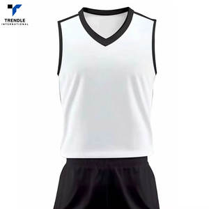 Ensembles d'uniformes de basketball personnalisés respirants à prix d'usine, 100 % polyester, sans manches, créez le vôtre - Product Image 4