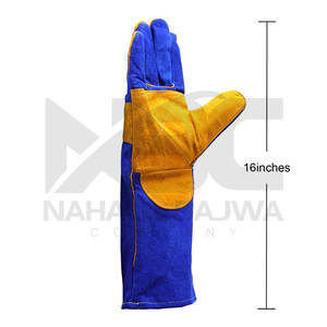 Gants de soudage professionnels de haute qualité en cuir fendu de vache conçus sur mesure anti-dérapant taille XL nouveau fabricant de gros - Product Image 4