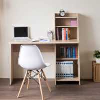 Bureau d'ordinateur miniature en bois personnalisable moderne pour poste de travail de bureau, fabriqué au Vietnam