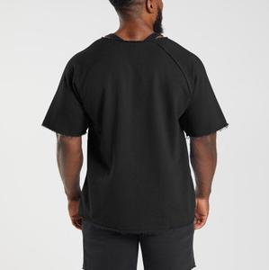 Venta al por mayor nueva ropa de calle personalizada Box Cut camiseta de peso pesado de alta calidad recortada Camiseta de algodón de gran tamaño Boxy Fit camiseta de los hombres - Product Image 3