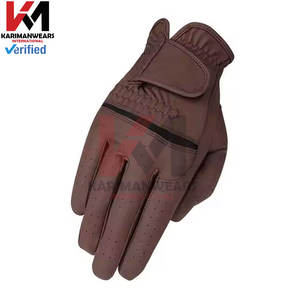 Guantes de equitación negros ligeros al por mayor guantes ecuestres personalizados montar a caballo inglés occidental ajuste transpirable - Product Image 3
