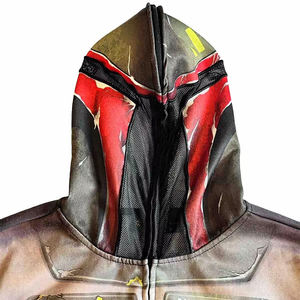 Wholesale Winter Fleece Zip Up Hoodies for Men Plus Size Custom Streetwear Full Zip <b>Jacket</b> Sublimation Print OME Service - Product Image 5