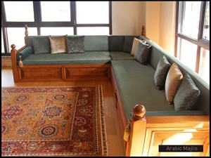 Diseño interior árabe Majlis, diseño clásico moderno, elegante conjunto de sala de estar, asientos de esquina de lujo, diseño que ahorra espacio - Product Image 2