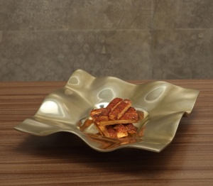 Frutero de Metal decorativo dorado | Cesta de centro de mesa con diseño de rama para mesa de comedor y decoración del hogar - Product Image 4