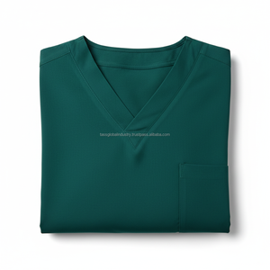 Uniforme Médico Personalizado OEM, Cómodo, 100% Algodón Satinado, Ligero, Unisex, Cuello en V, Conjunto de Enfermería - Product Image 6