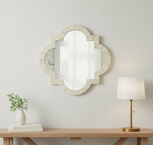 Cadre de miroir en résine osseuse pour décoration intérieure parfaite - Miroir mural bleu fait à la main, cadre de miroir de luxe en couleurs et tailles personnalisées - Product Image 2