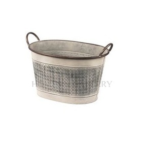 Seau à fleurs en métal galvanisé de qualité supérieure finition rustique décoration de jardin maison accent de pépinière - Product Image 6
