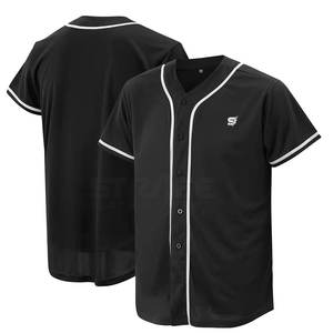 Nouveau style, faible MOQ, maillots de baseball personnalisés – Respirants, grandes tailles, manches courtes, 100 % polyester, logo personnalisé et service OEM - Product Image 3