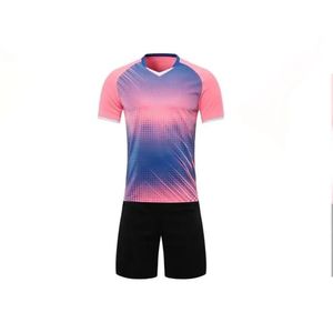 Uniforme de football pour équipe adulte de haute qualité, manches courtes, 100% polyester respirant, logo personnalisé, service OEM - Product Image 1