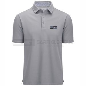 Verano de secado rápido corporativo para camisa POLO Pantalones cortos Solapa de algodón con mangas cortas culturales antibolitas con logotipo personalizado - Product Image 5