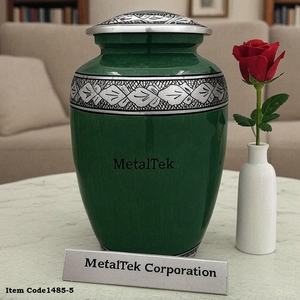 Urnas de cremación clásicas de alta calidad hechas a mano en la India para cenizas, colores personalizados, tarros decorativos para cenizas de recuerdo funerario - Product Image 6