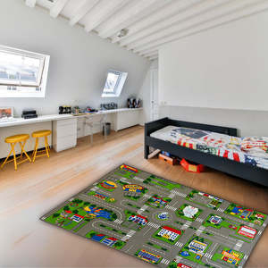 Alfombra de Juego Infantil de PVC con Diseño Cuadrado, Lavable y Antideslizante, para Dormitorio Infantil y Uso Doméstico - Product Image 2