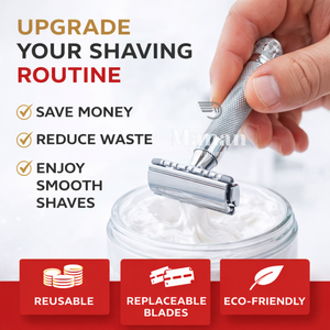 Maquinilla de Afeitar de Doble Filo de Acero Inoxidable de Alta Calidad para Hombre |   Maquinilla de Afeitar Clásica Reutilizable con Cuchilla Reemplazable | - Product Image 6