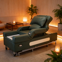 Fauteuil multifonctionnel pour pédicure et massage des pieds Fauteuil à shampoing moderne en acier inoxydable avec bol pour les salons de beauté et les services de spa