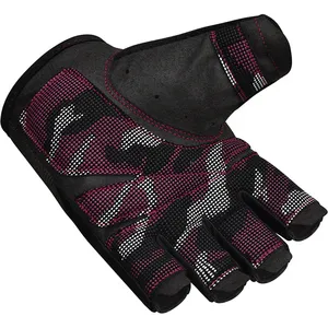 Guantes de fitness rosa de medio dedo personalizables de alta calidad para entrenamiento levantamiento de pesas y levantamiento de pesas al por mayor - Product Image 3