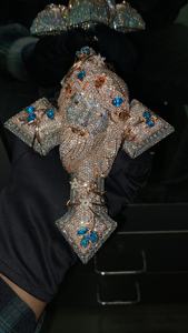 925 argent jésus croix glacé Moissanite diamant pendentif personnalisé Hip Hop plaqué or chrétien bijoux fins pendentifs et breloques - Product Image 4